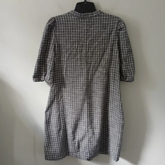 J.Crew Women's Size Xs Small Dress Flannel Checkered Puff Sleeve Pockets Buttons - Picture 13 of 15